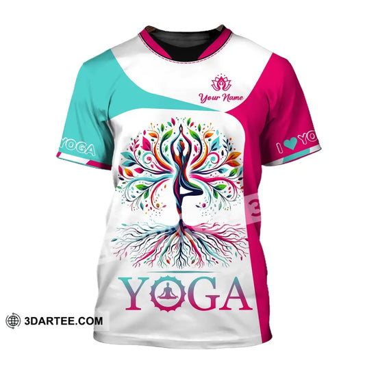 Woman Shirt Custom Name Yoga T-Shirt Hoodie Long Sleeve Gift For Lover / S T-Shirt