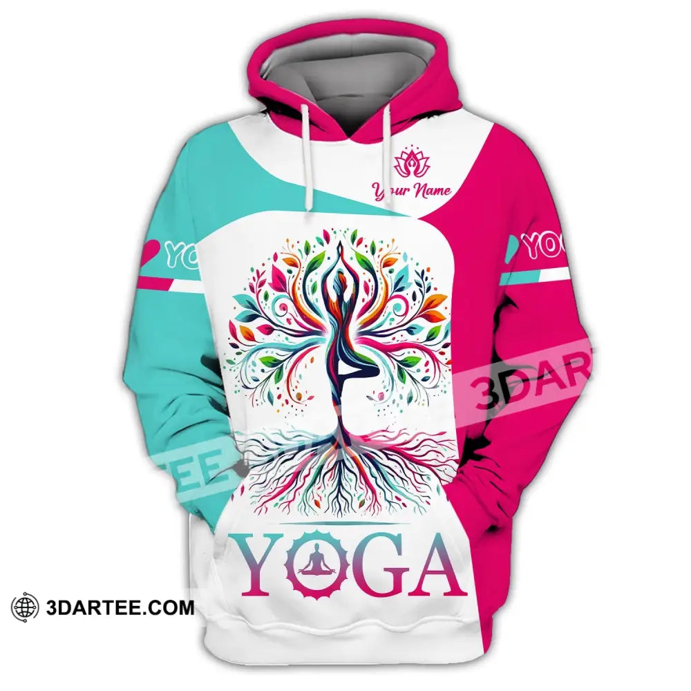 Woman Shirt Custom Name Yoga T-Shirt Hoodie Long Sleeve Gift For Lover / S T-Shirt