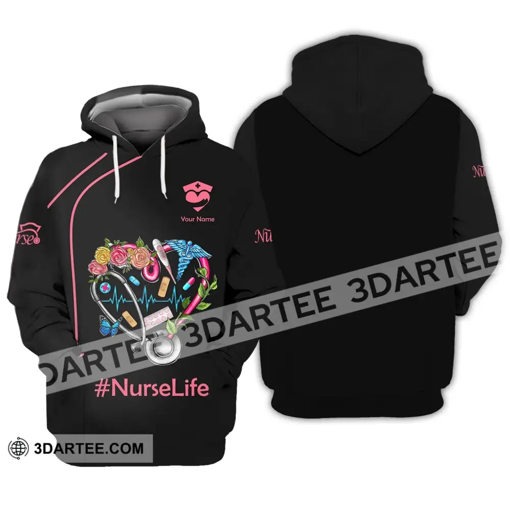 Woman Shirt Custom Nurse T-Shirt Life Nursing Hoodie For Nurses / S