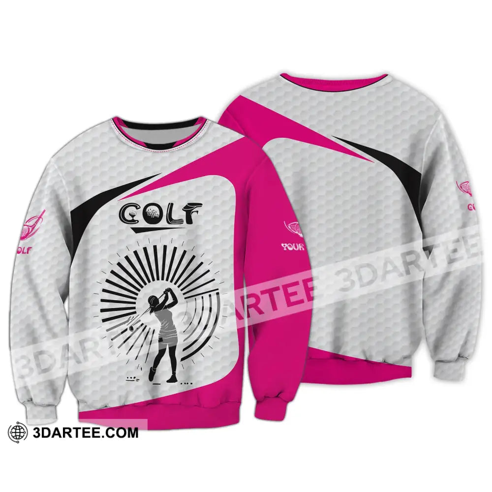 Woman Shirt Golf T-Shirt Player Polo Gift For Golfer Tee Golfing Gifts Long Sleeve / S