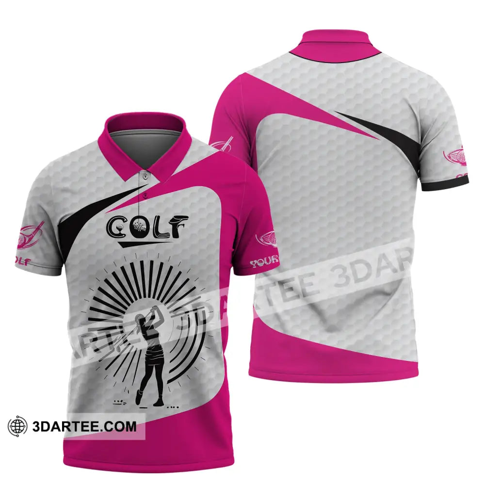 Woman Shirt Golf T-Shirt Player Polo Gift For Golfer Tee Golfing Gifts / S