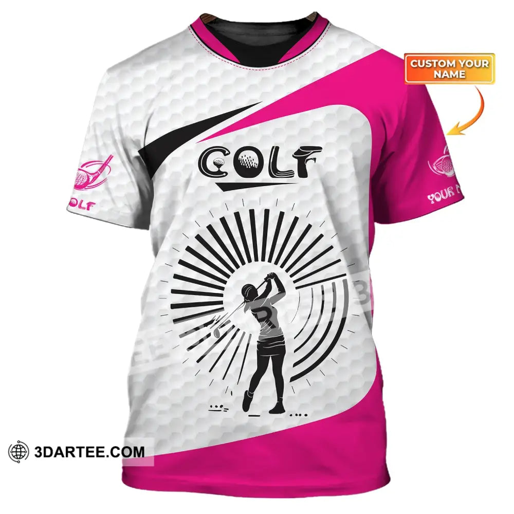 Woman Shirt Golf T-Shirt Player Polo Gift For Golfer Tee Golfing Gifts / S