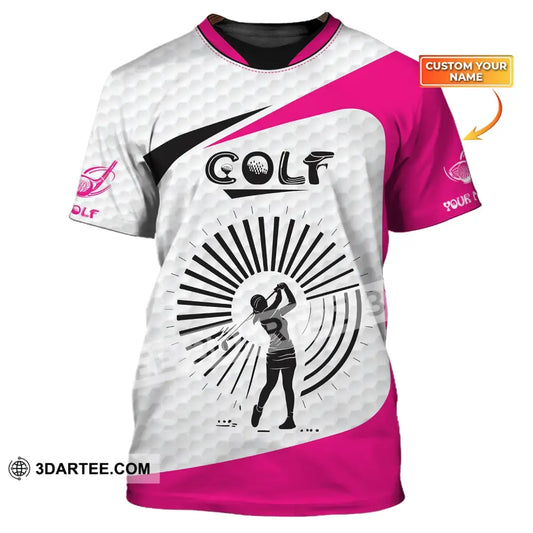 Woman Shirt Golf T-Shirt Player Polo Gift For Golfer Tee Golfing Gifts / S