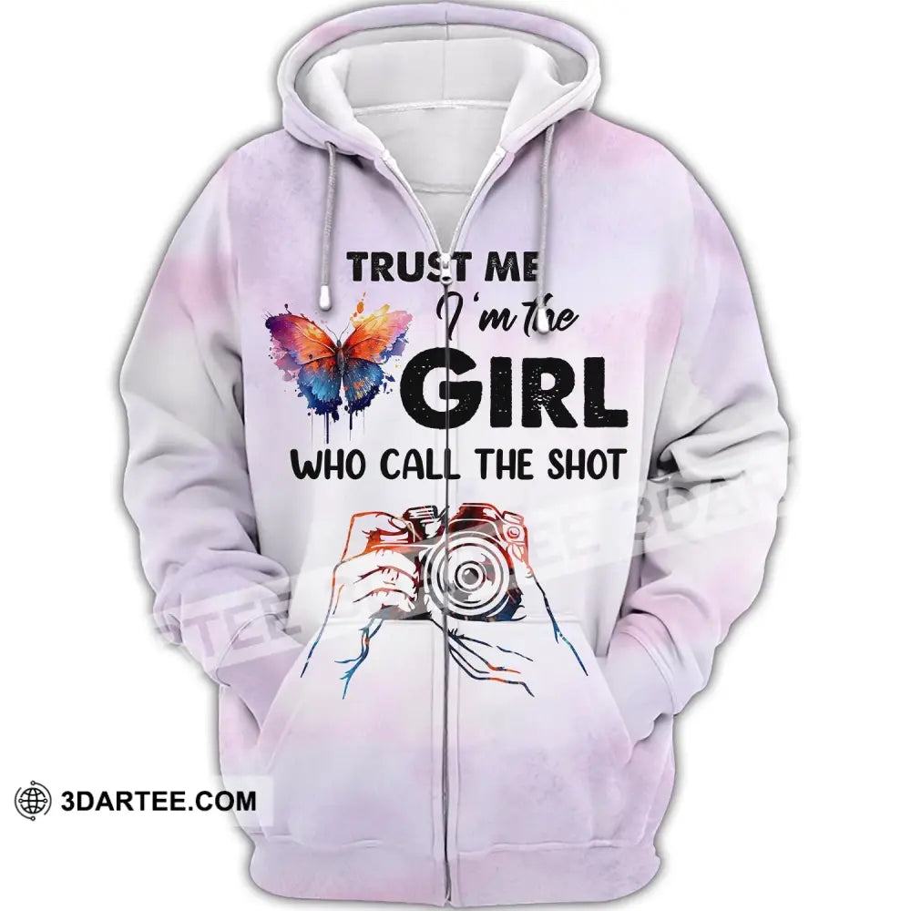 Woman Shirt Photographer The Girl Who Call Shot T-Shirt For Photographers Hoodie / S T-Shirt