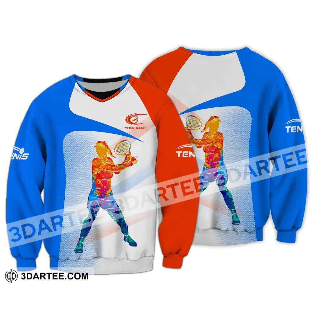 Woman Shirt Tennis Player Apparel T-Shirt Lover Gift Long Sleeve / S