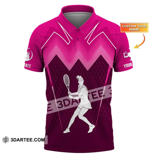 Woman Shirt Tennis Polo T-Shirt Lover Gift Player Apparel / S