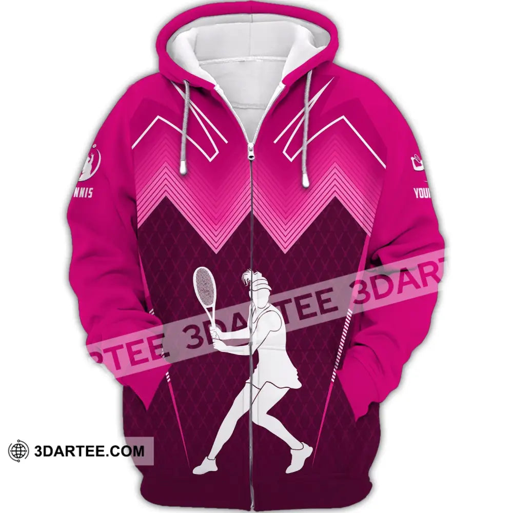 Woman Shirt Tennis Polo T-Shirt Lover Gift Player Apparel Zipper Hoodie / S