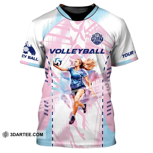 Woman Shirt Volleyball Custom Team T-Shirt For Club Gift Players / S