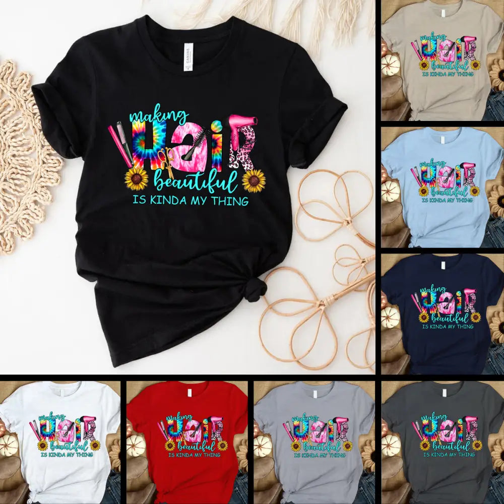 Woman T-Shirt Hairdresser Tshirt Shirt For Hairstylists T-Shirt