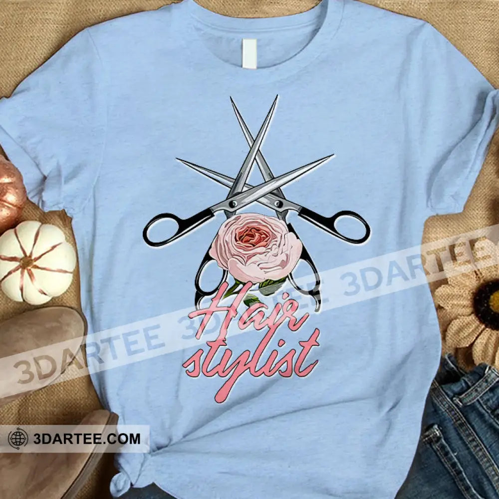 Woman T-Shirt Hairdresser Tshirt Shirt For Hairstylists Classic Tee / Blue S T-Shirt