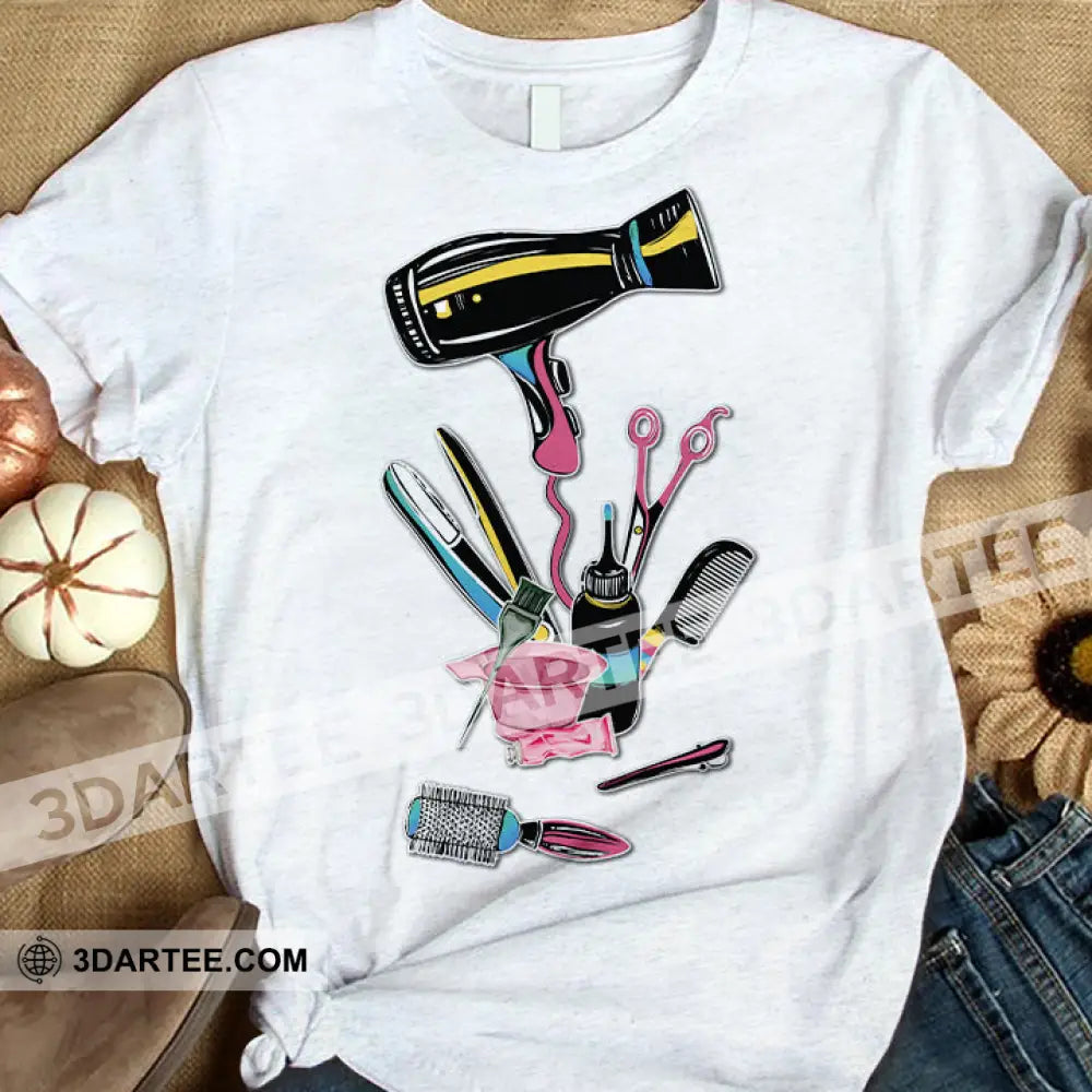 Woman T-Shirt Hairdresser Tshirt Shirt For Hairstylists Classic Tee / White S T-Shirt