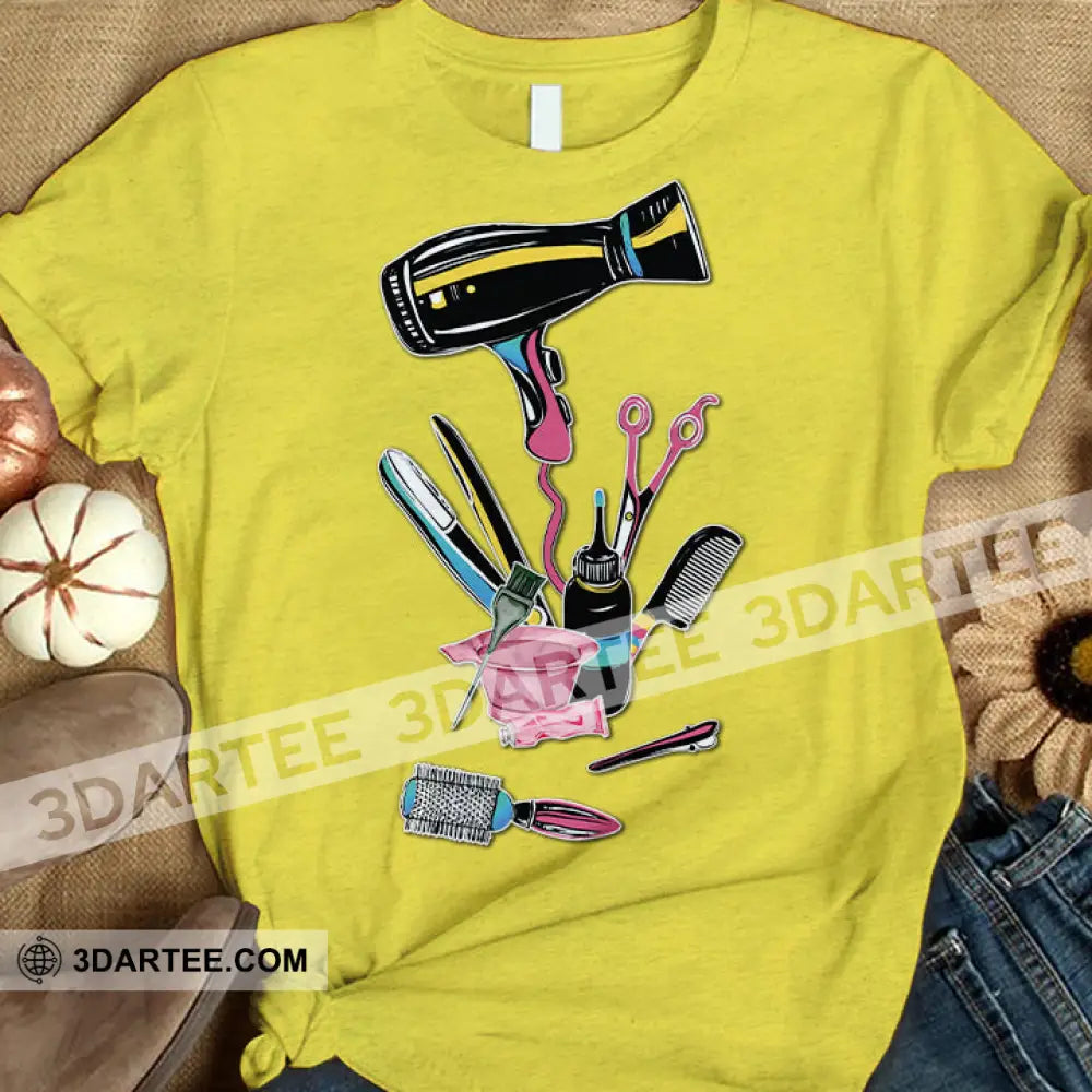 Woman T-Shirt Hairdresser Tshirt Shirt For Hairstylists Classic Tee / Yellow S T-Shirt