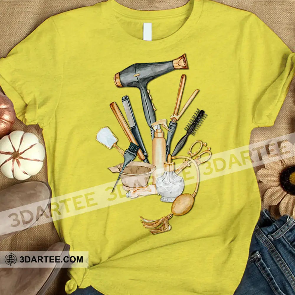 Woman T-Shirt Hairdresser Tshirt Shirt For Hairstylists Classic Tee / Yellow S T-Shirt