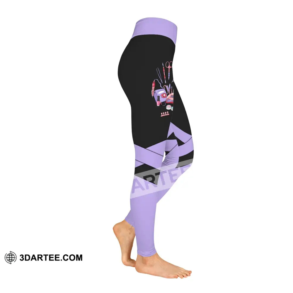 Women Clothing Nail Tech Sportwear Legging Pants For