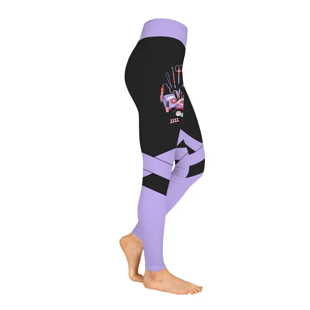 Women Clothing Nail Tech Sportwear Legging Pants For