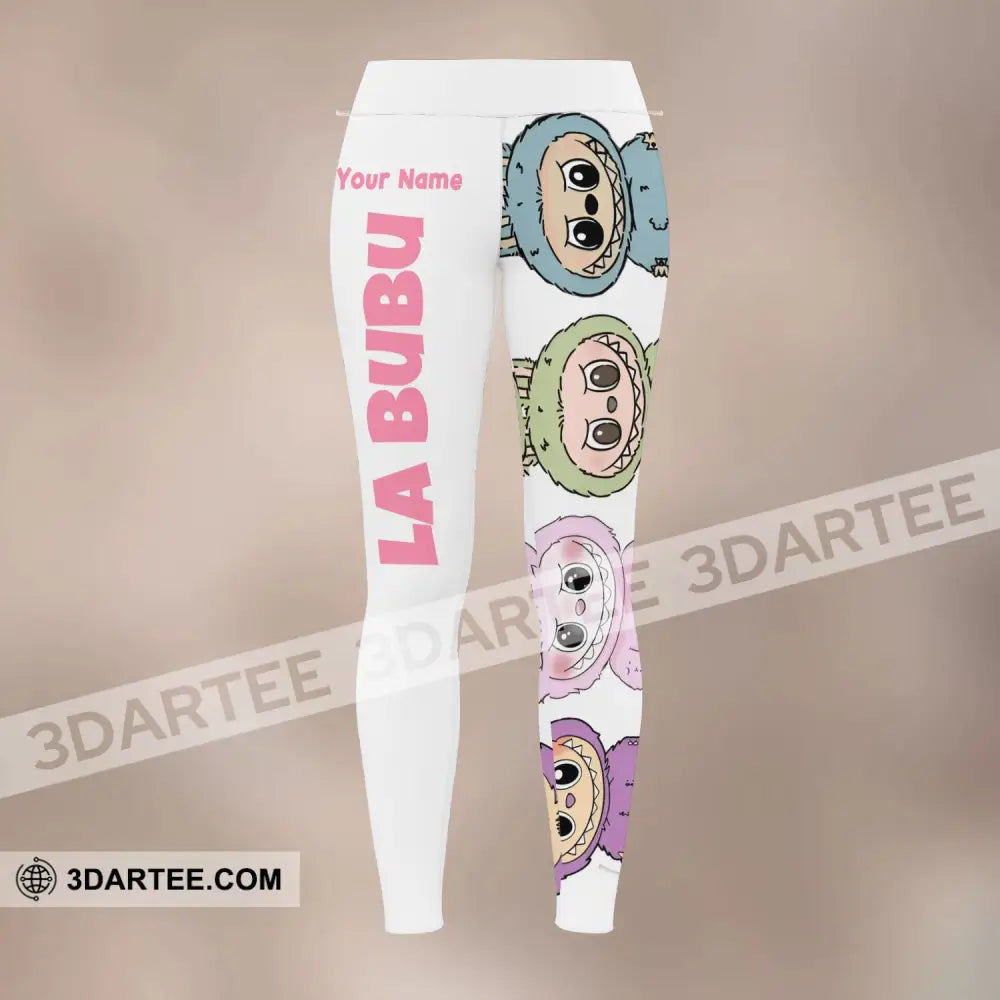 Women Leggings - Custom Text Leggings Labubu The Monsters Leggings Cute Collectible Gift Pants