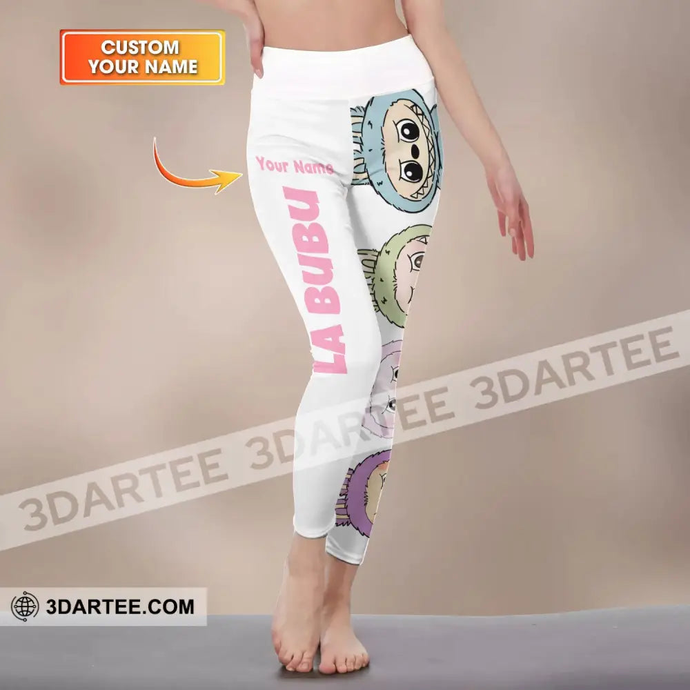 Women Leggings - Custom Text Leggings Labubu The Monsters Leggings Cute Collectible Gift S Pants