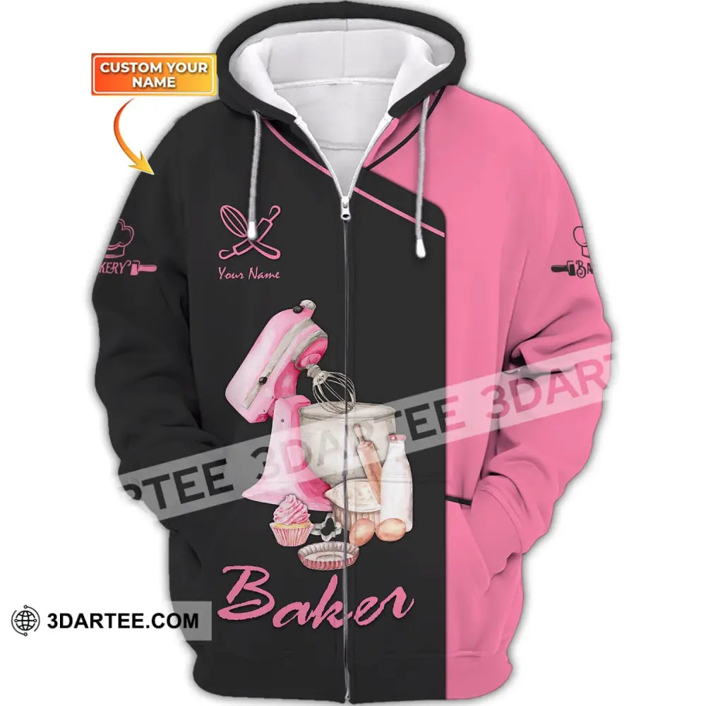 Women Shirt Baking Lover Baker Sportwear Zipper Hoodie / S T-Shirt