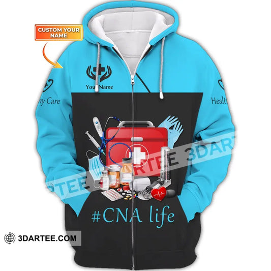 Women Shirt Cna Life T-Shirt For Nurses Zipper Hoodie / S