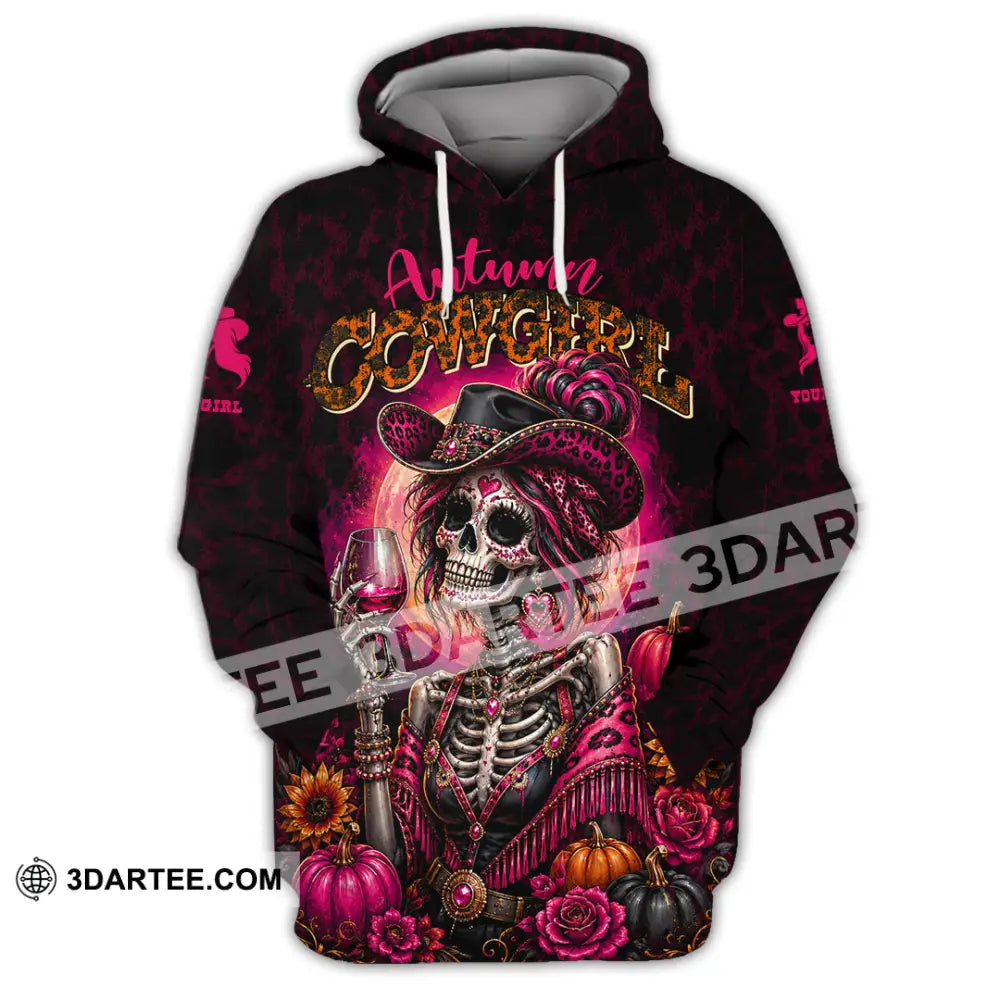 Women Shirt - Custom Autumn Cowgirl Shirt - Hoodie / S - T-shirt