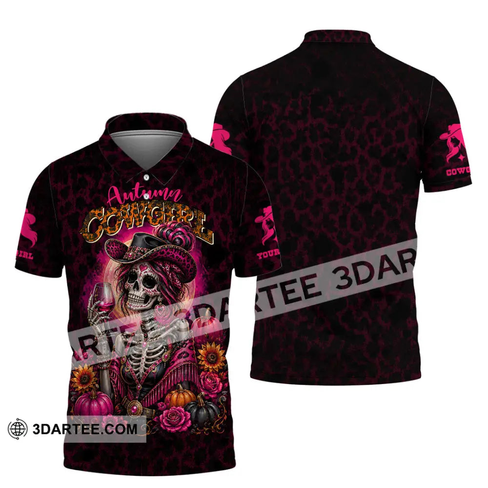 Women Shirt - Custom Autumn Cowgirl Shirt - Polo Shirt / S - T-shirt