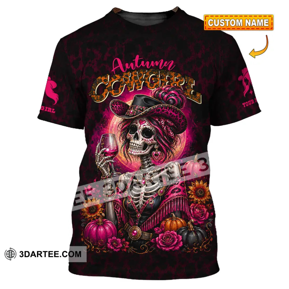 Women Shirt - Custom Autumn Cowgirl Shirt - T-shirt