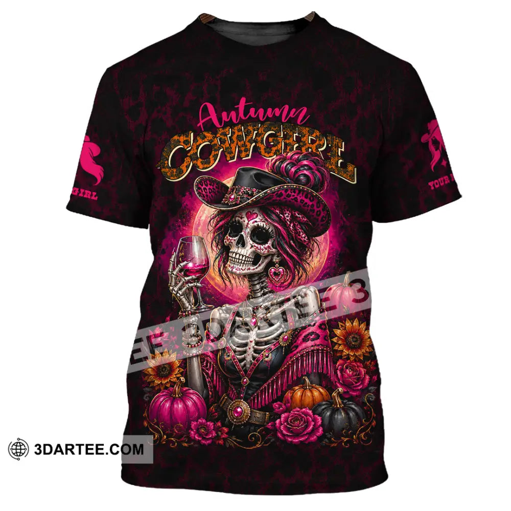 Women Shirt - Custom Autumn Cowgirl Shirt - T-Shirt / S - T-shirt