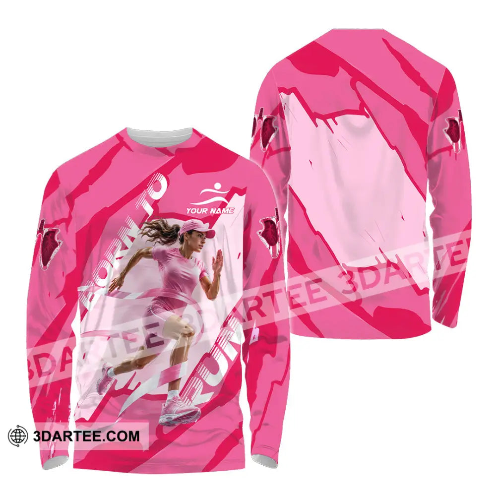 Women Shirt - Custom Born To Run Shirt - Long Sleeve Shirt / S - T-shirt