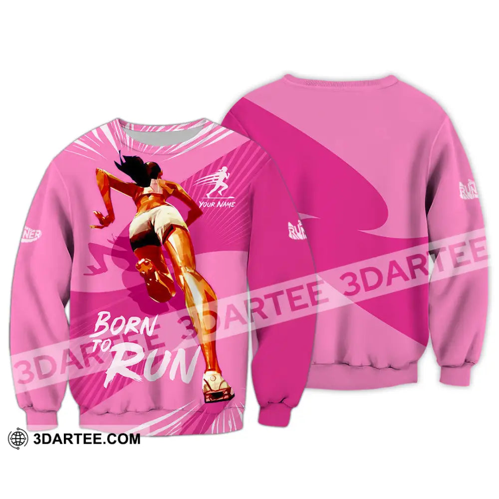 Women Shirt - Custom Born To Run Shirt - Long Sleeve / S - T-shirt