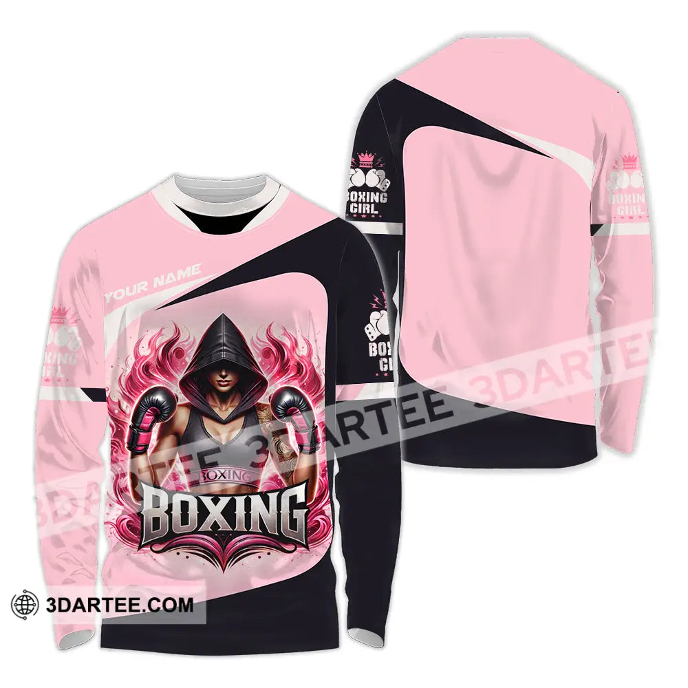 Women Shirt - Custom Boxing 3D Shirt Long Sleeve Shirt / S T-shirt