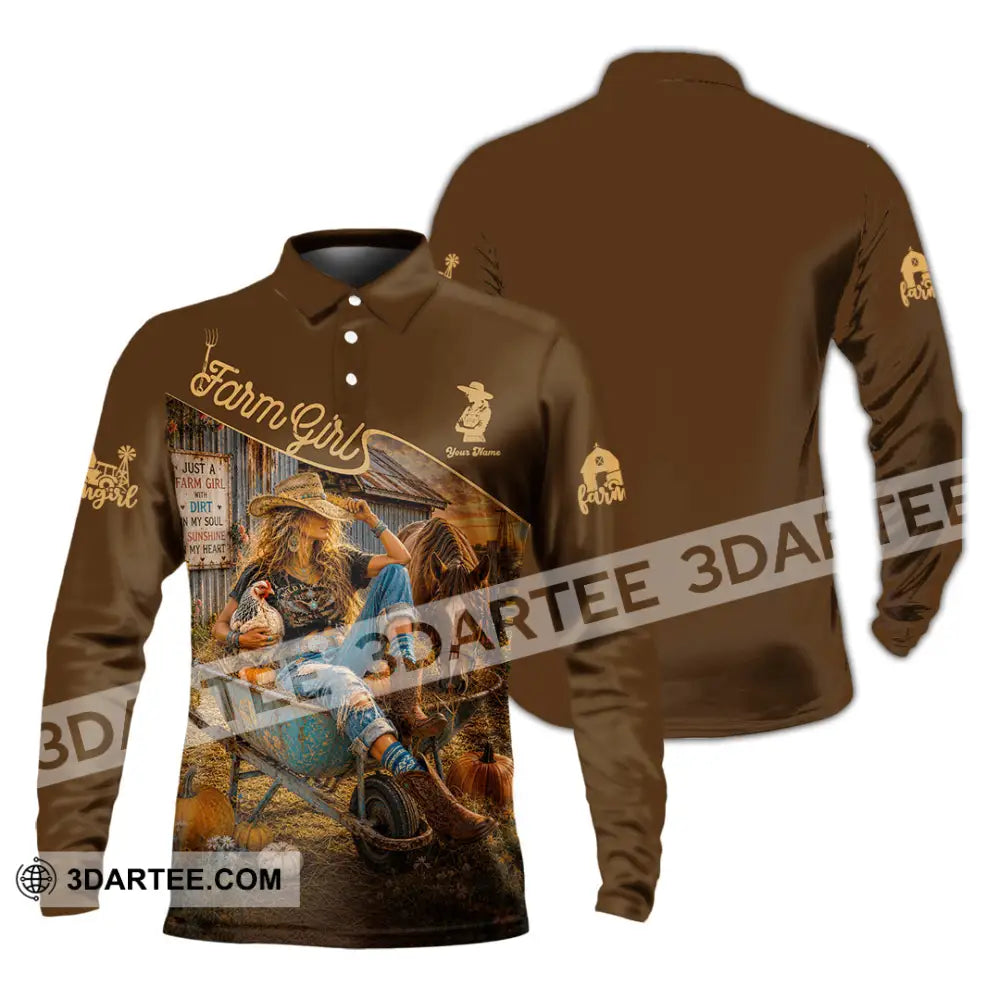 Women Shirt - Custom Cowgirl Shirt - Long Sleeve Polo / S - T-shirt