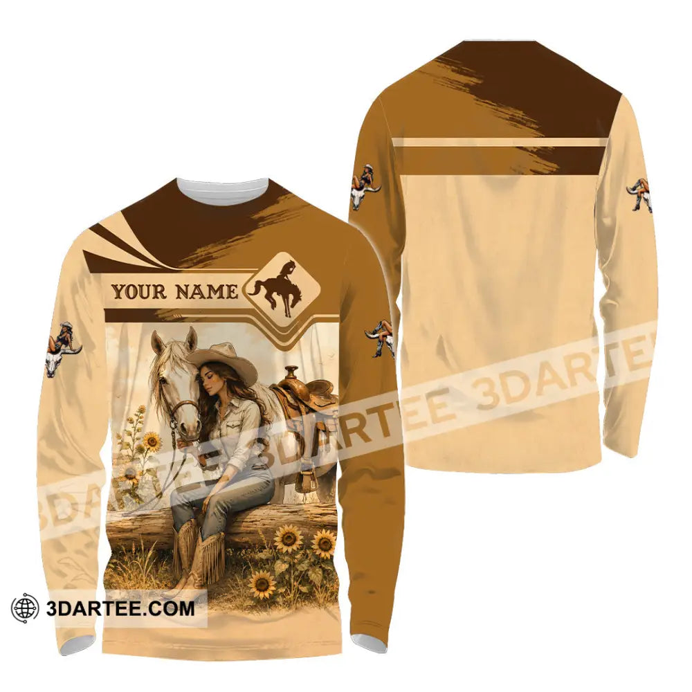 Women Shirt - Custom Cowgirl Shirt - Long Sleeve Shirt / S - T-shirt