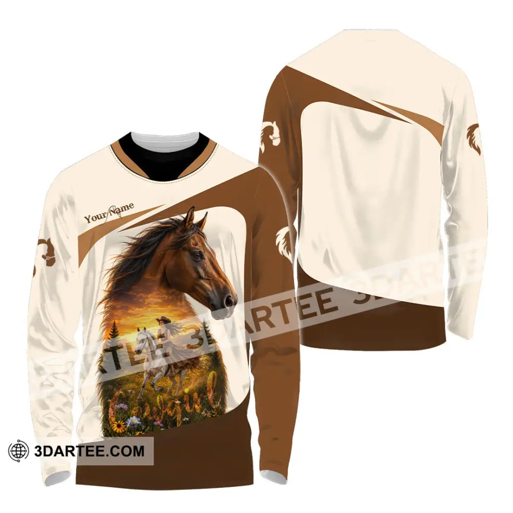 Women Shirt - Custom Cowgirl Shirt - Long Sleeve Shirt / S - T-shirt