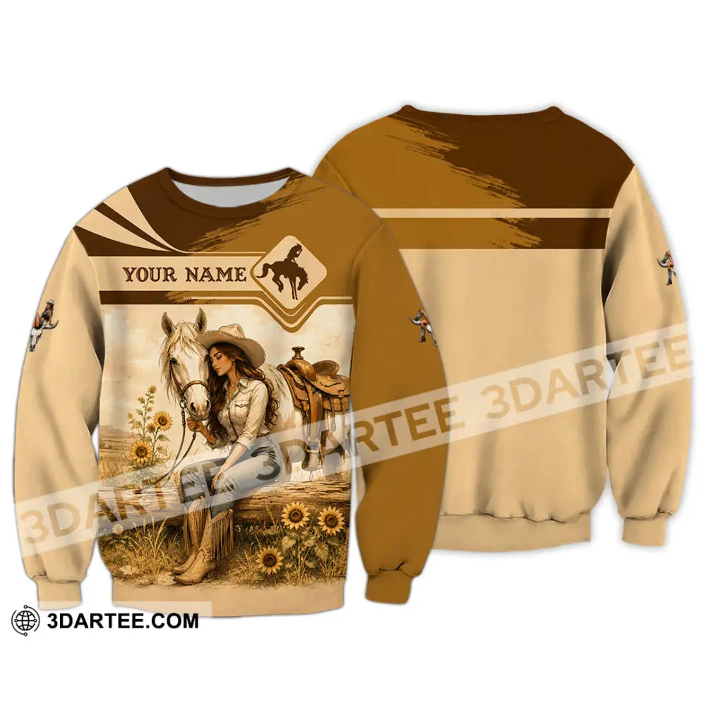 Women Shirt - Custom Cowgirl Shirt - Long Sleeve / S - T-shirt