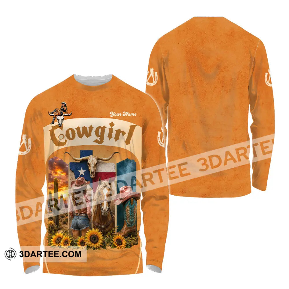 Women Shirt - Custom Cowgirl Shirt - Long Sleeve Shirt / S - T-shirt