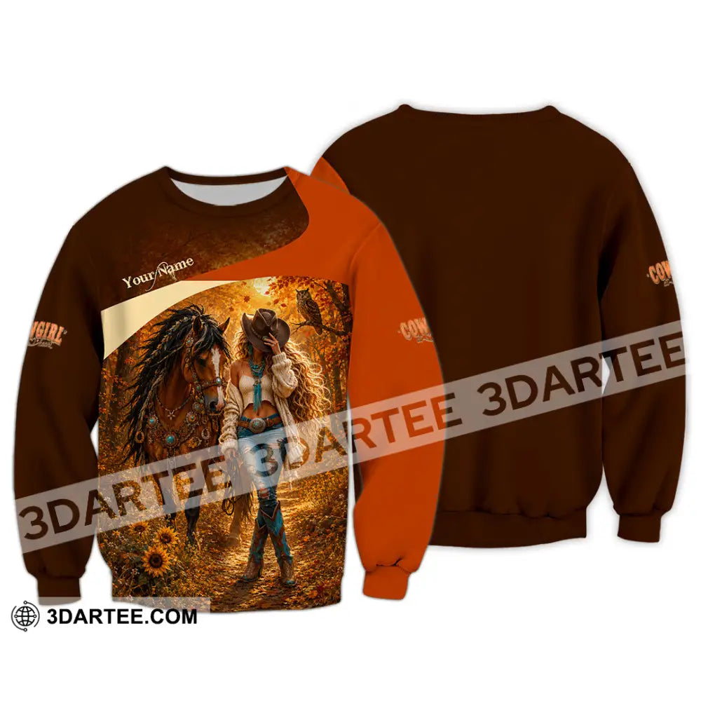 Women Shirt - Custom Cowgirl Shirt - Long Sleeve / S - T-shirt