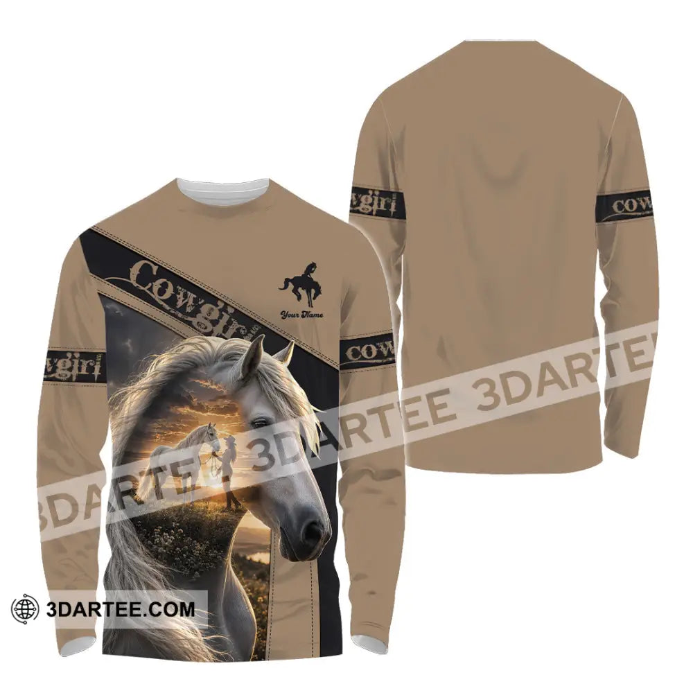 Women Shirt - Custom Cowgirl Shirt - Long Sleeve Shirt / S - T-shirt