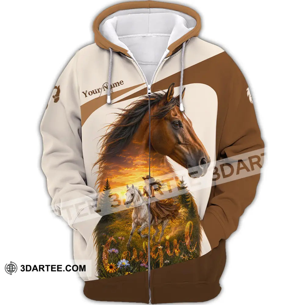 Women Shirt - Custom Cowgirl Shirt - Zipper Hoodie / S - T-shirt