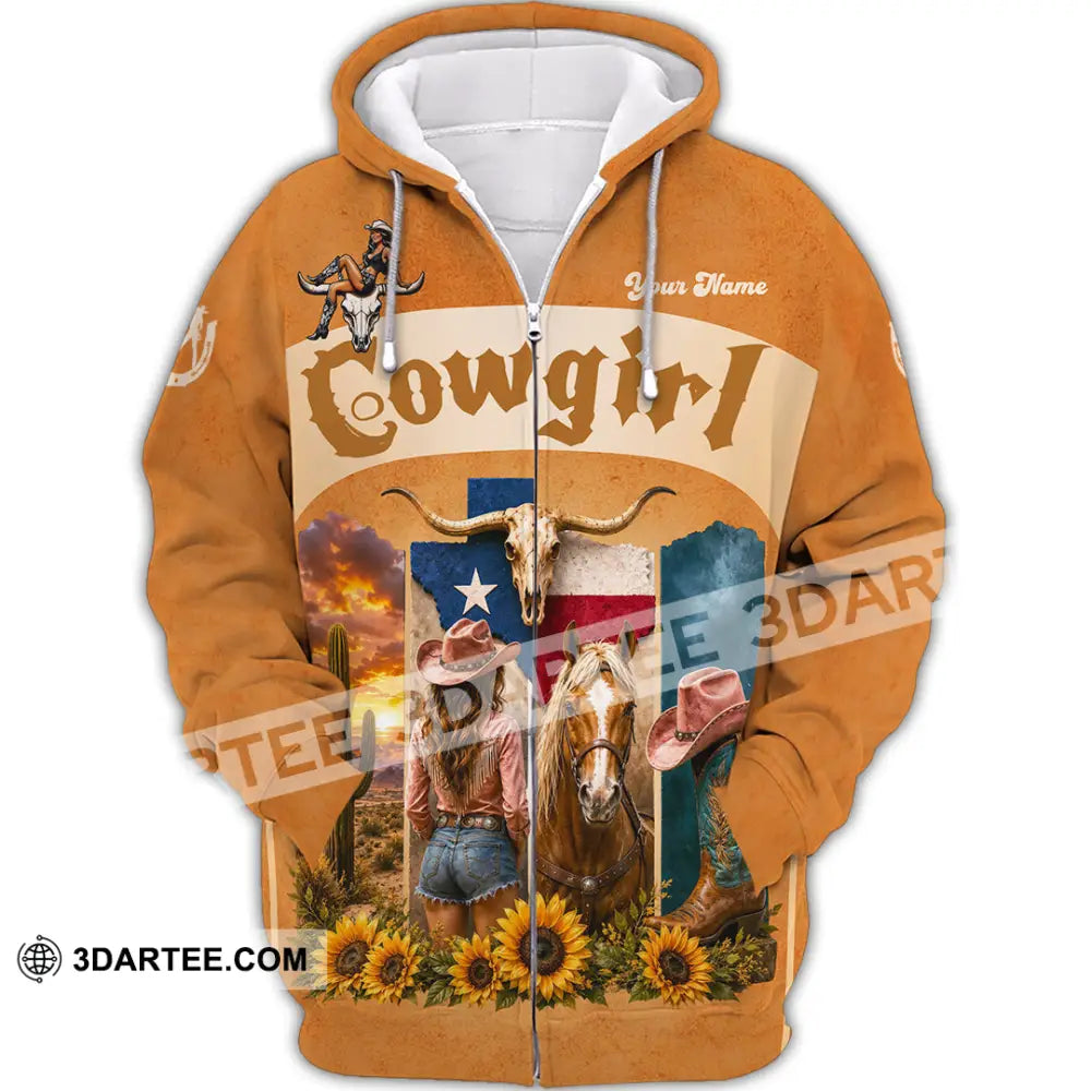 Women Shirt - Custom Cowgirl Shirt - Zipper Hoodie / S - T-shirt