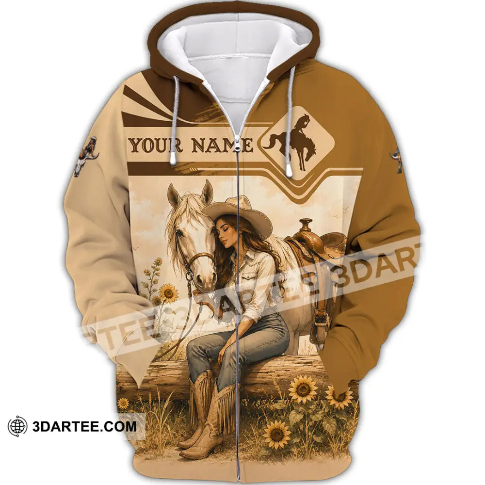 Women Shirt - Custom Cowgirl Shirt - Zipper Hoodie / S - T-shirt