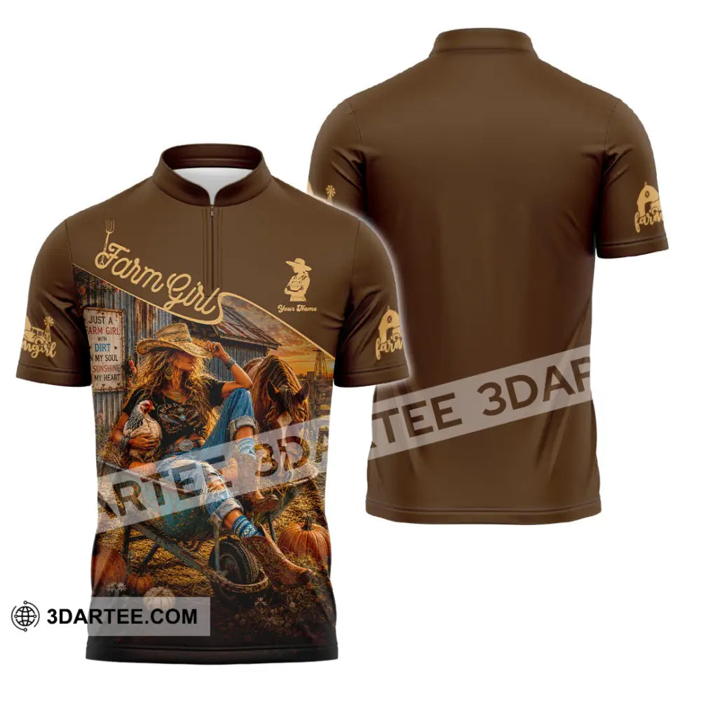 Women Shirt - Custom Cowgirl Shirt - Zipper Polo Shirt / S - T-shirt
