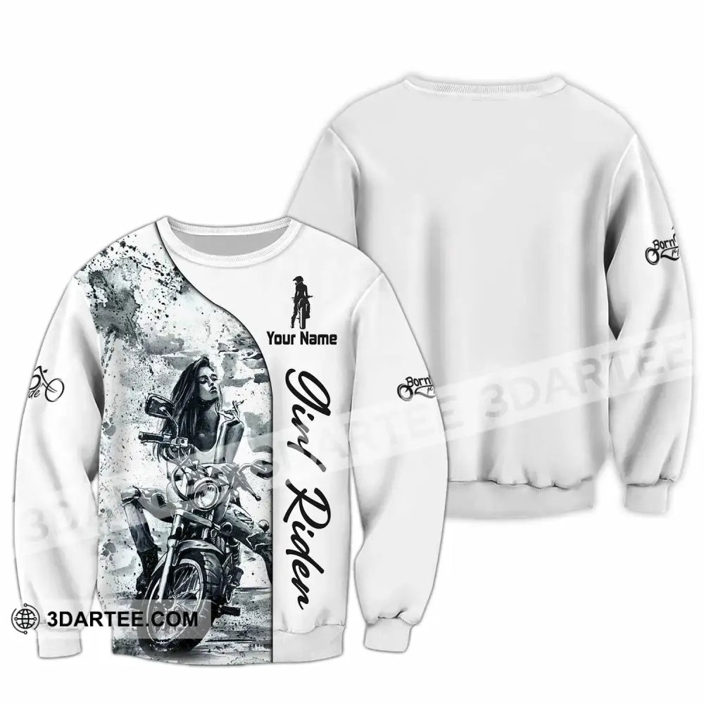 Women Shirt - Custom Girl Rider Shirt - Long Sleeve / S - T-shirt