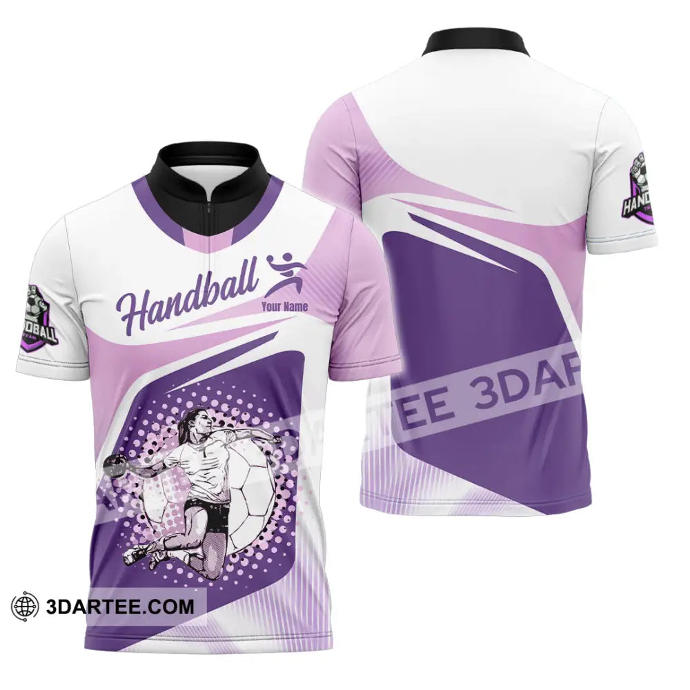 Women Shirt - Custom Handball 3D Shirt - Zipper Polo Shirt / S - T-shirt