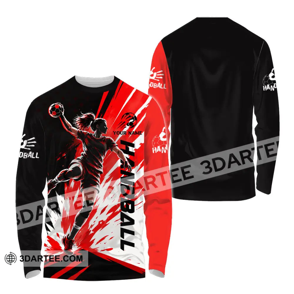 Women Shirt - Custom Handball Shirt - Long Sleeve Shirt / S - T-shirt