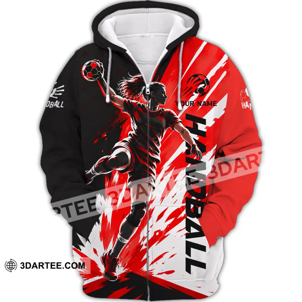 Women Shirt - Custom Handball Shirt - Zipper Hoodie / S - T-shirt