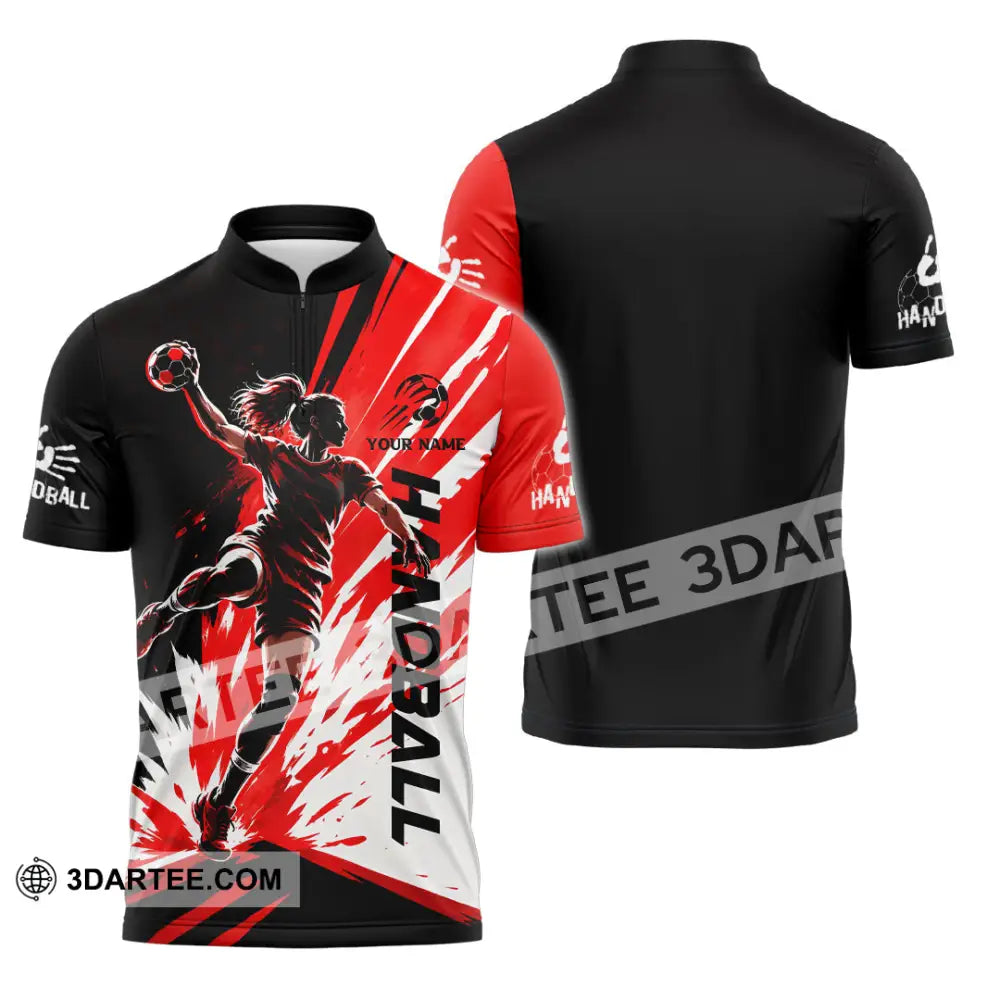 Women Shirt - Custom Handball Shirt - Zipper Polo Shirt / S - T-shirt
