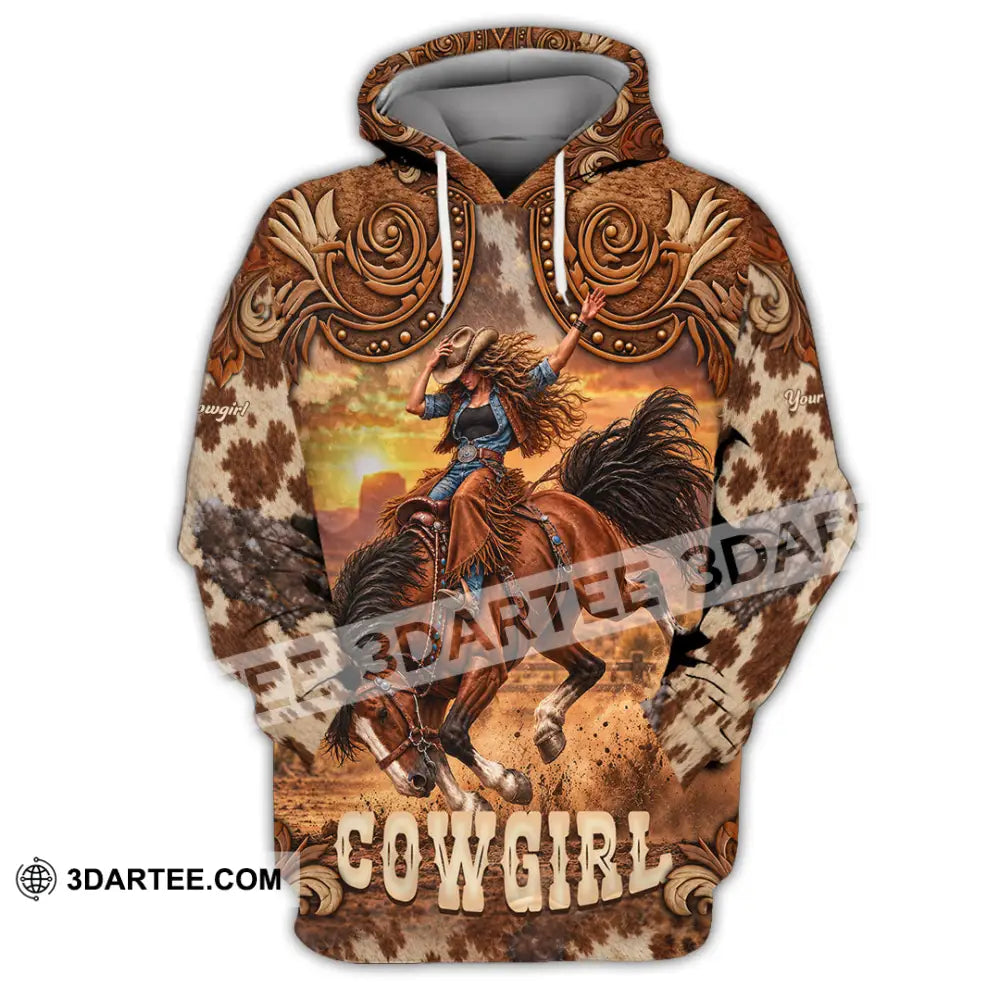 Women Shirt - Custom Horse Girl Cowgirl Shirt - Hoodie / S - T-shirt