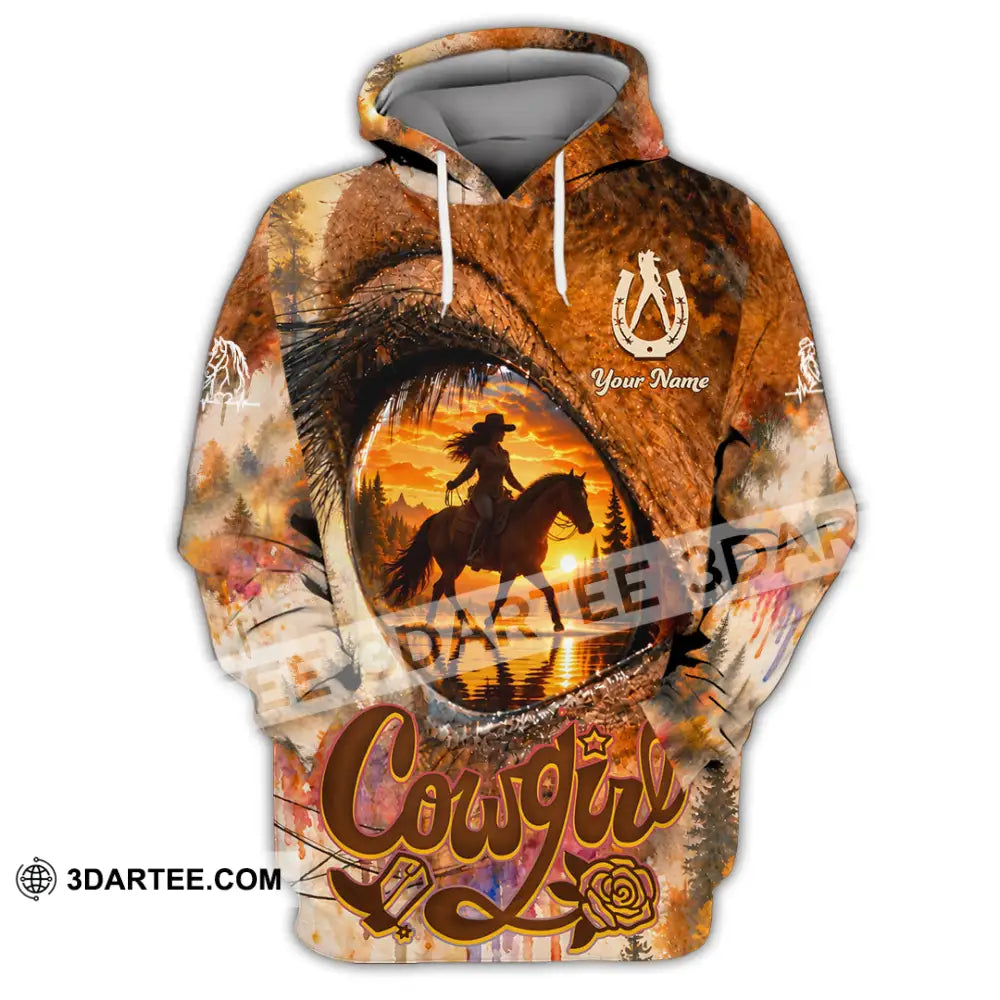 Women Shirt - Custom Horse Girl Cowgirl Shirt - Hoodie / S - T-shirt