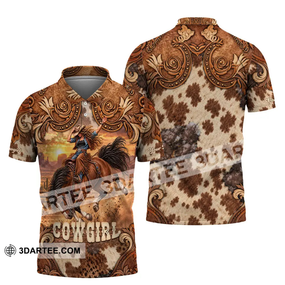 Women Shirt - Custom Horse Girl Cowgirl Shirt - Polo Shirt / S - T-shirt