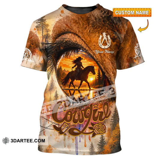 Women Shirt - Custom Horse Girl Cowgirl Shirt - T-shirt